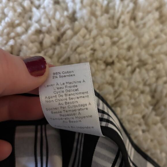 Talbots Black and White Plaid Ankle Pull On Pants Size 4 Petite - Picture 7 of 10